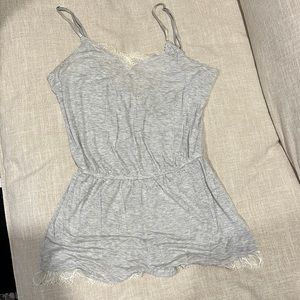 lace detail sleep romper